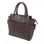 Beau Design Stylish  Brown Color Imported PU Leather Casual Handbag With Double Handle For Women's/Ladies/Girls